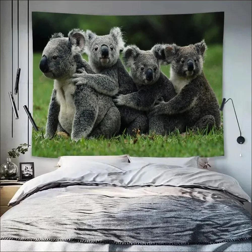 Tier Niedlicher Koala Wanddeko Wandteppich Zuhause Wohnzimmer Wandteppich