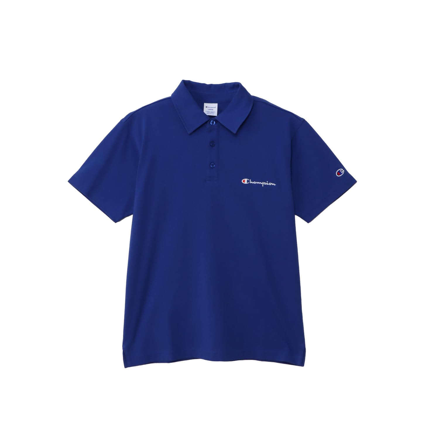 

Champion Script Logo Embroidered Basic Polo Short Script Logo Embroidered Polo Shirt 2XL Shirt, Sleeve, 100% Cotton, C3-X361Z, Men s, Blue, синий