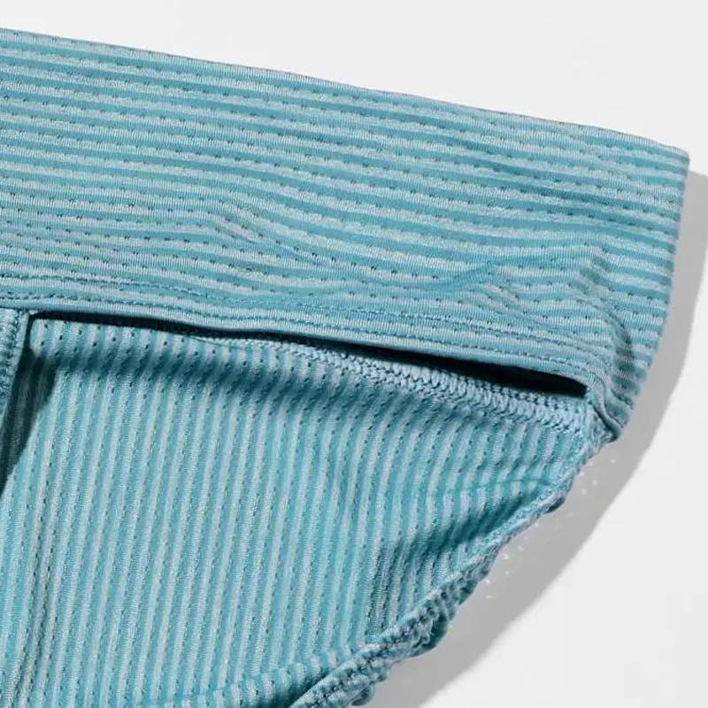 Herren Sexy Nadelstreifen Stretch Unterwäsche Komfort Atmungsaktiv Hauteng Unterhose Slim-Fit Mehrfarbig Slips