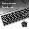 Deli 2168ES Wired Keyboard with Adjustable Stand for Desktop, Laptop, Office, Home
