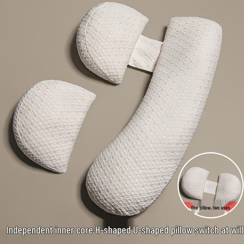 U-Shaped Pregnancy Pillow - Lumbar, Belly, and Back Support for Side Sleepers
