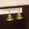 Saturn Necklace Luxurious And Earring Set Crafted With Premium Alloy Materials