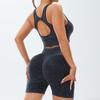 Seamless Sand Wash Peach Yoga Set: Hip-Lifting High-Waist Shorts & Bra