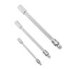 3Pcs Silver Flexible Extension Bar 1/4" 3/8" 1/2" Drive Socket Extension Bar  For Repairing Tool