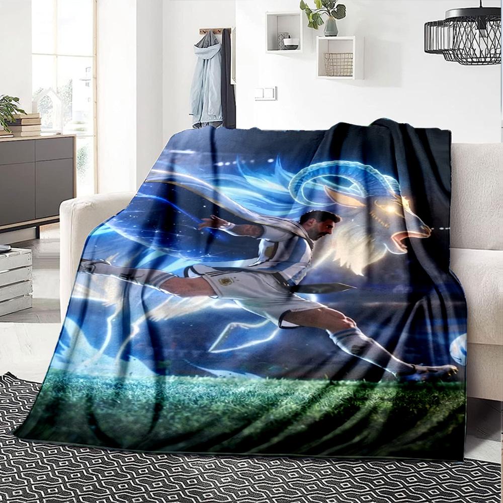 Football Messi Blanket Warmthful Decor Suitable for Chair Office Bedding for All Occasions Warmthful Decor Ideal Gift for Friends Family Couples Picni