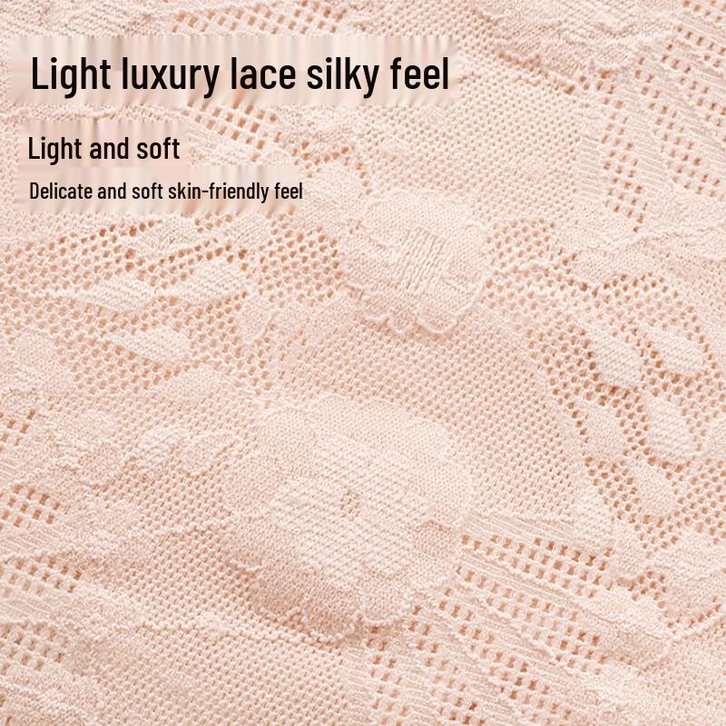 Yalu Women's High-Waist Tummy Control Lace Briefs (3-Pack) with Mulberry Silk Crotch