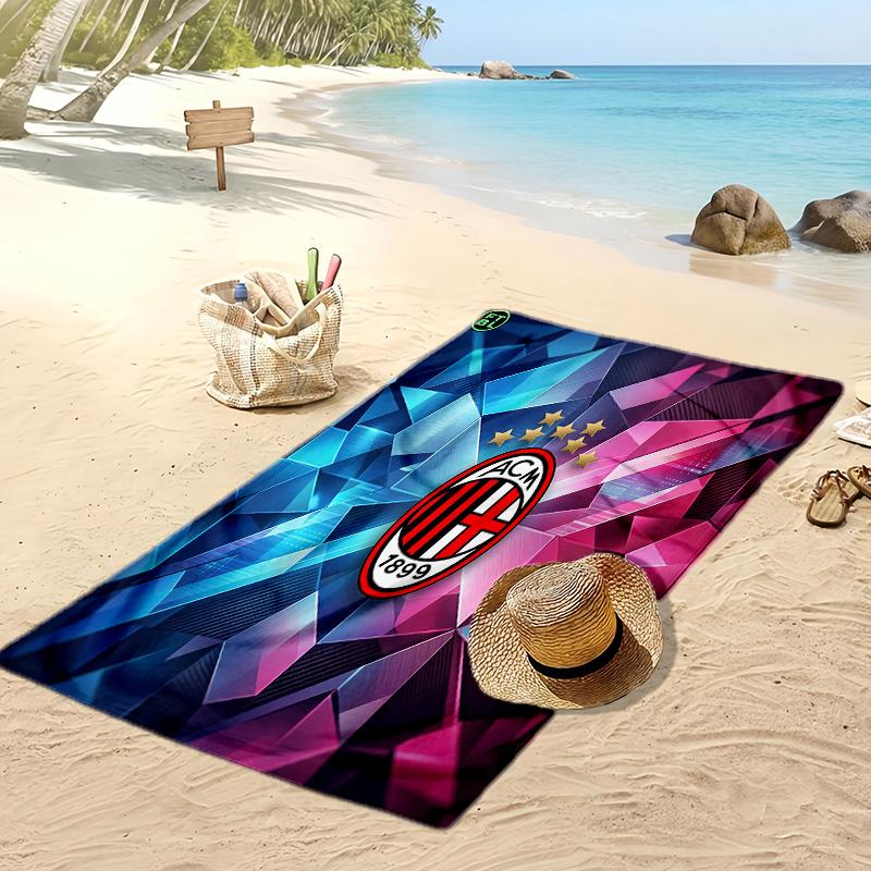 AC Milan Printed Beach Towel Quick Dry Soft TowelPortable Large Rectangular Beach Blanket for Travel Swimming Pool