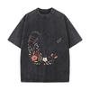 Gentle Wildflower Breathe Quote Desi Loose Solid Distressed T Shirt American Casual Crew Neck Top