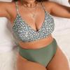 2025 Floral Spaghetti Strap Plus Size Two-Piece Bikini Beach Swimwear