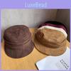 Solid Fashion Women Color Suede Flat Top Hat For Autumn And Wearing Winter