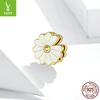 Daisy 925 Silver Gold-Plated Zircon Beaded Bracelet SCX118