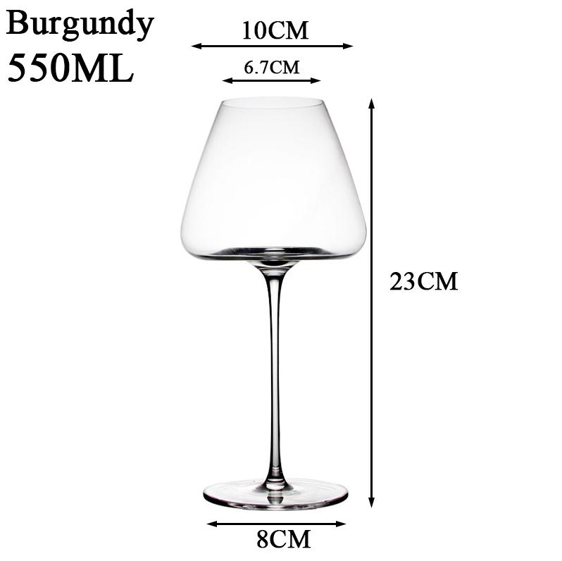 1PCS Premium Large-Capacity Lead-Free Crystal Wine Glass Hand-Blown for Wedding Anniversary Bordeaux Burgundy Red Wine Glass Cup 501-600ml