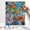 Disney Zootopia Oil Painting Art Set Handmade Diy Gift Home Decoration. Judy Nick Colorful Flower Tree Painting Wall Art Decor