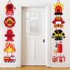 Fire Cartoon Protection Theme Birthday Party Decor Door Hanging For Event Kids