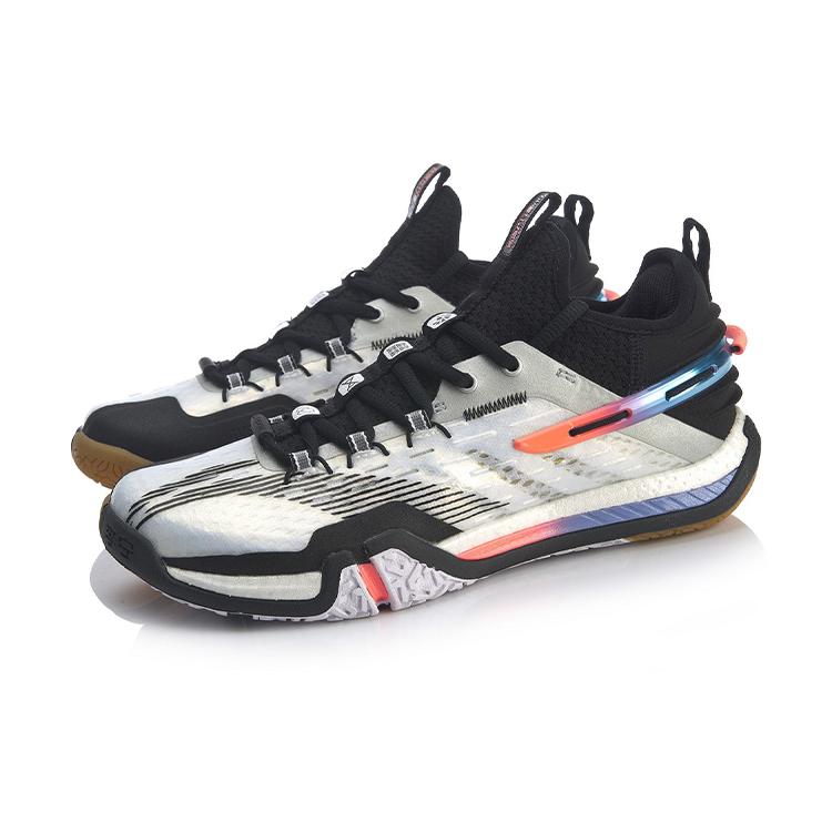 Li Ning Quick Start Badminton Shoes Women's Low top Black White AYAQ008-1