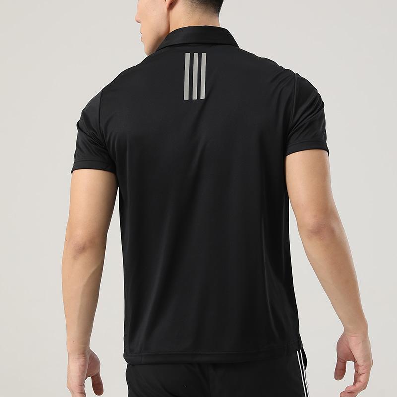 New Adidas Golf Collection 3 Pack Logo Sports Business Casual Short Sleeved Polo Shirt Men's Black IN6626