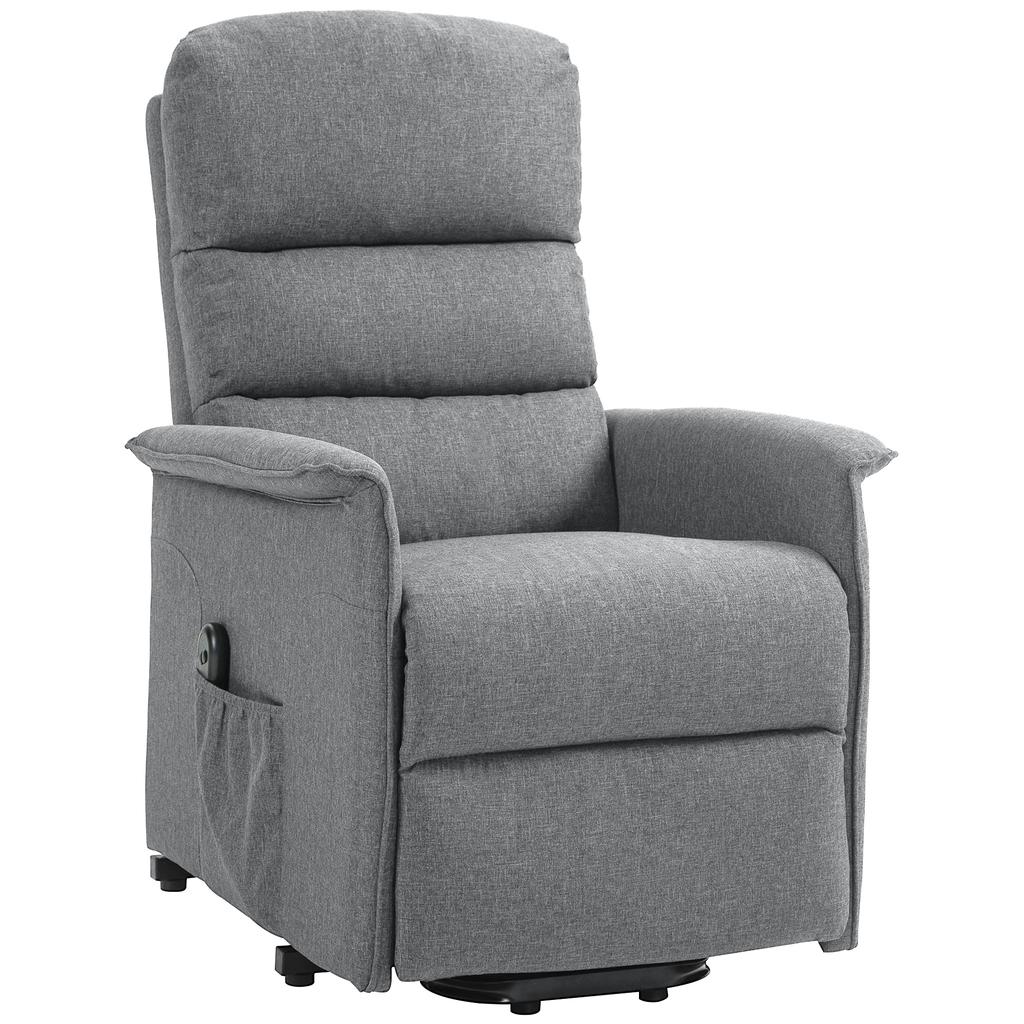 Electric Riser Recline Armchair With Footrest Grey