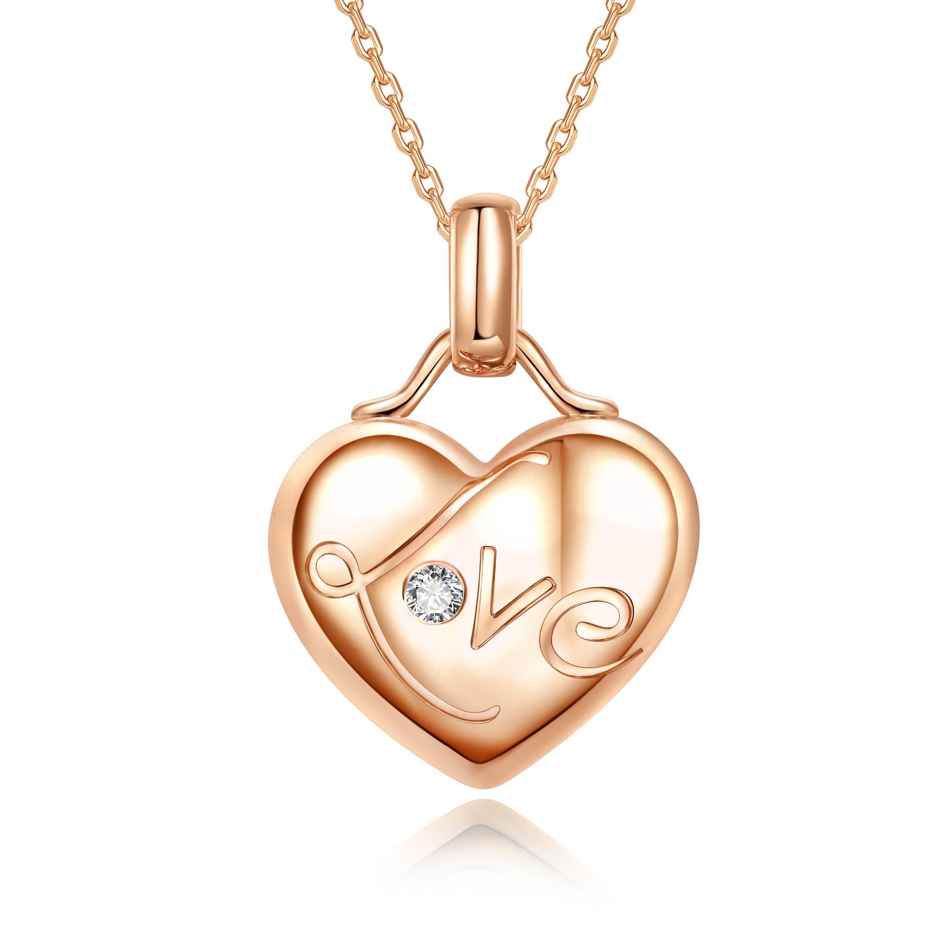 

2023 Новое модное трехцветное ожерелье в форме сердца из диоксида циркония для подарка на день рождения женщины