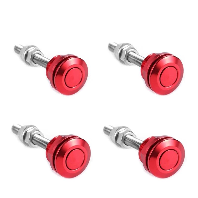 22mm 1Pc/4Pcs Universal Car Push Button Bonnet Hood Pins Kit Aluminum Quick Release Latch Bumper License Plate Lock Clip