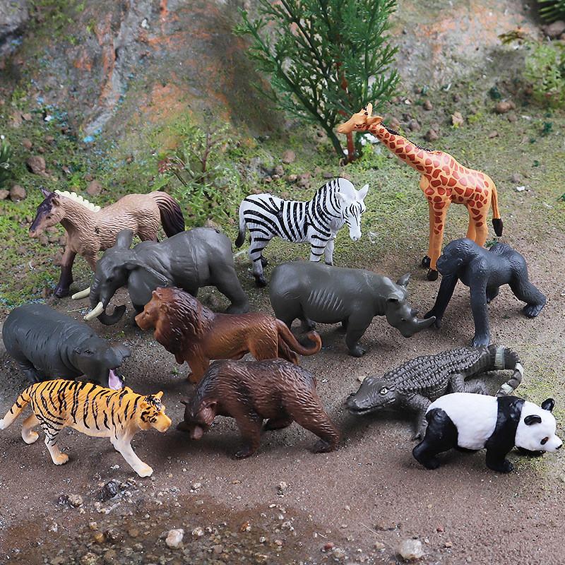 Mini Wild Animal Model Set With Plastic Figures For Educational Display And Collection