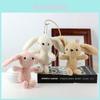 Adorable Plush Bunny Keychain Soft Teddy Fur Rabbit Doll For Girls Backpack