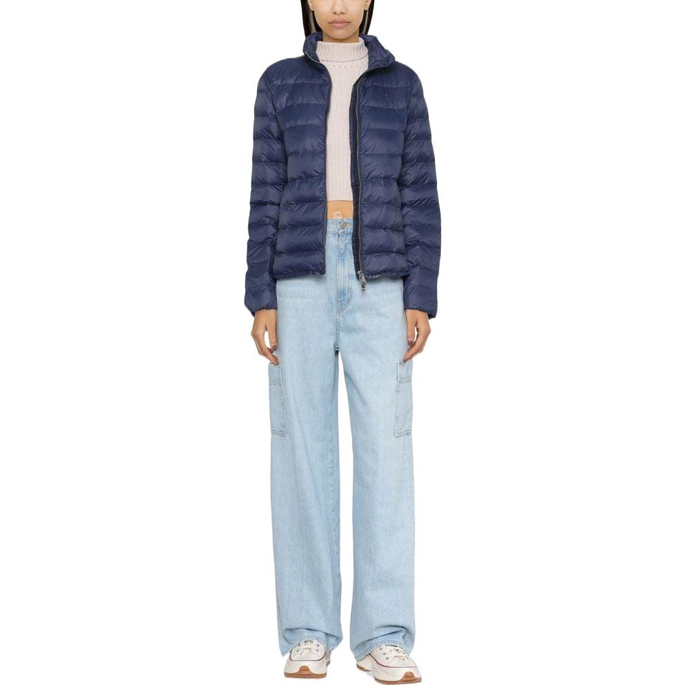 Polo Ralph Lauren FW22 Unifarbene Stehkragen Reißverschluss Lässige Langarmjacke Damenjacken Blau 211854770003