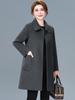Women's Mid-Length Double-Sided Cashmere Coat for Autumn/Winter 2025 - Elegant Wool Coat for Middle-Aged and Elderly