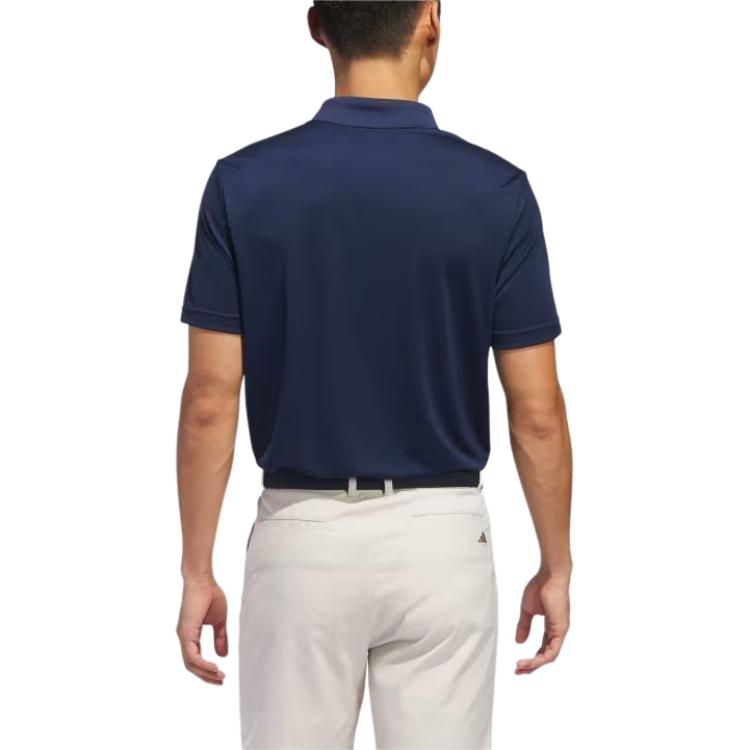 Adidas Core Performance Primegreen Polo Shirt Golf Logo Short Sleeve Men Polo Shirts Navy-Blue IU4442