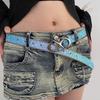 Glänzende Verstellbare Schnalle Taillengürtel für Jeans Verstellbarer Gürtel für Cowboy Cowgirl Teenager Weiblich Jeans Rock Bund