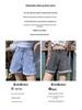 Women's High Waist Denim Shorts - Loose A-Line, Rolled Hem, Summer 2021, Korean Style Trend