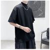 Mens Loose Solid Color Short Sleeve Basic Casual Bottoming T Shirt