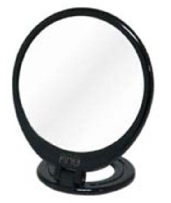 Merry Tabletop Stand Mirror, Round, Black, T-805