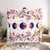 Moonlight Garden Blanket Grape Flower Surround Moon Star Flannel Blanket Bedroom Living Room Home Sofa Blanket
