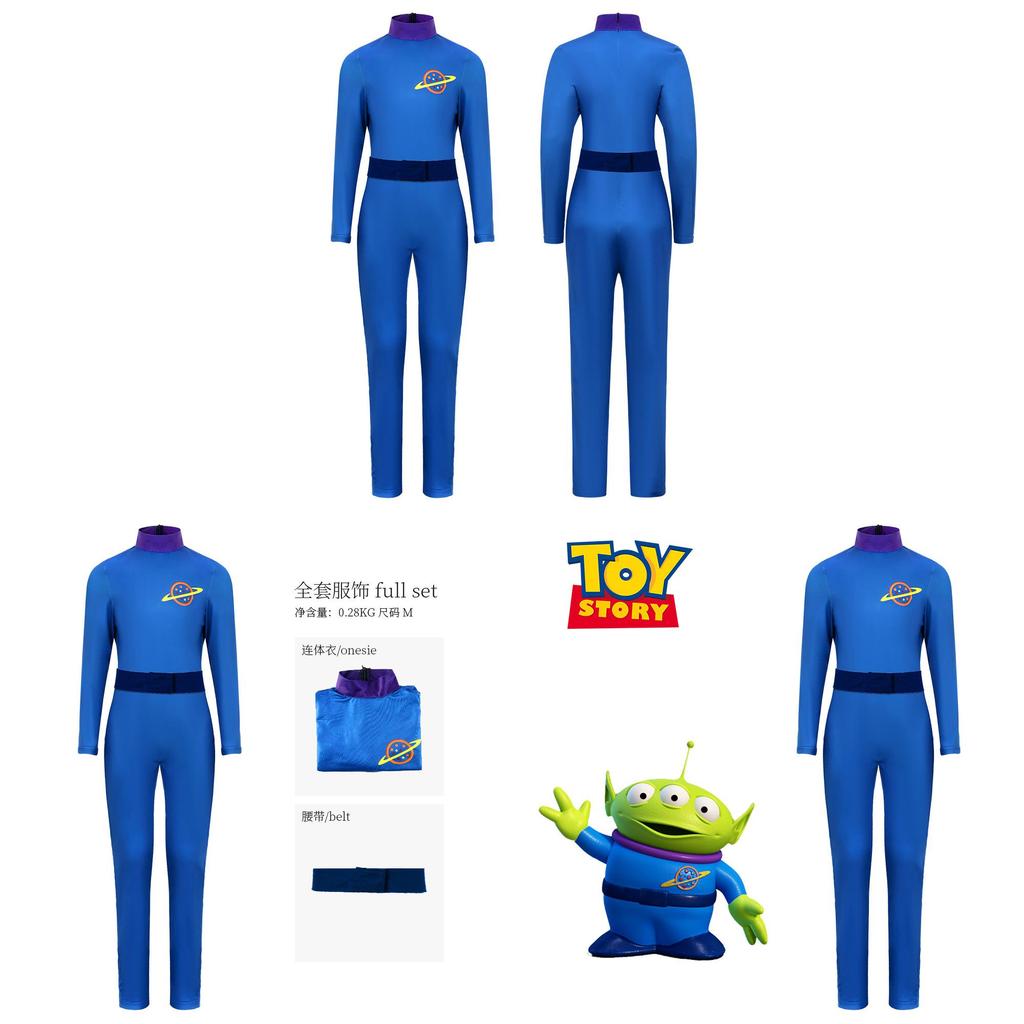 Toy Story Alien Cosplay Costume With Polyester Fabric For Halloween Stage Performances