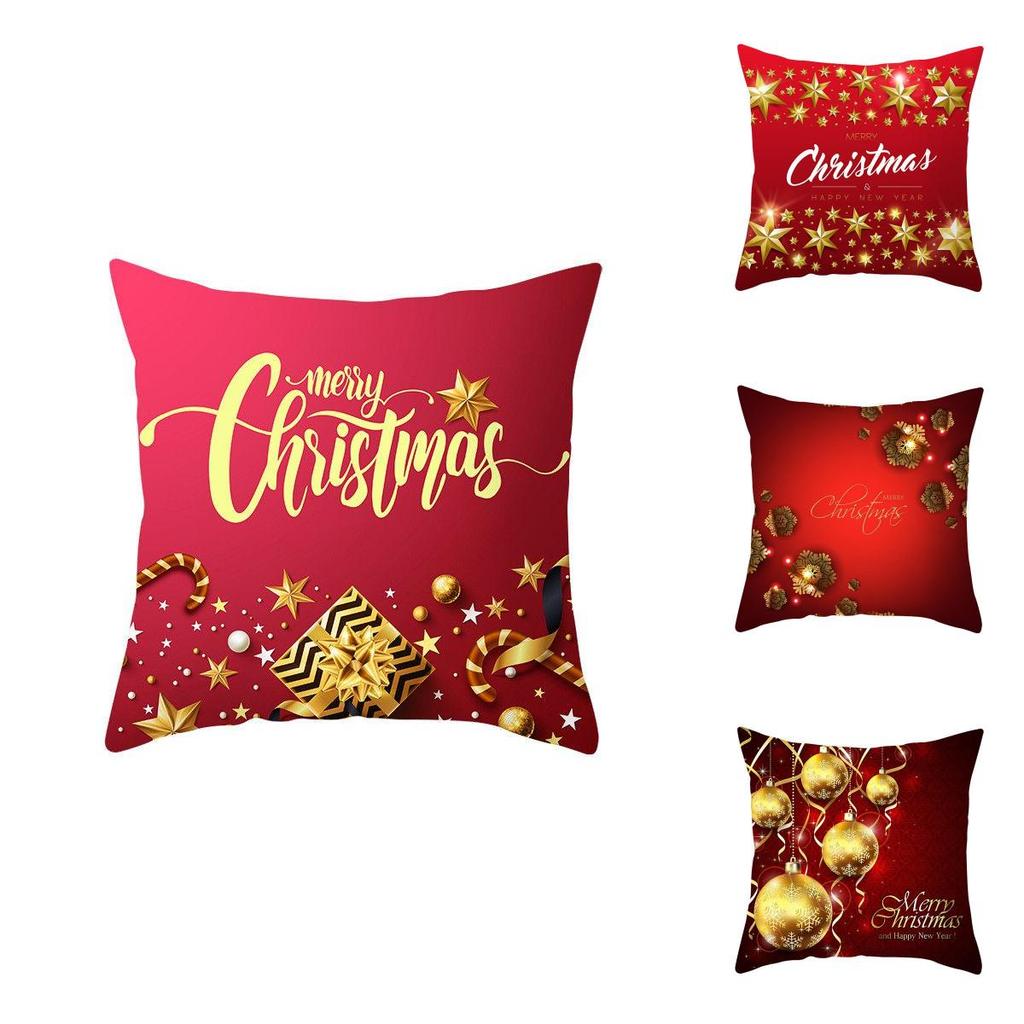 Weihnachtskissen Merry Cover Rot Weihnachtsmann Weihnachten Zuhause Sofa Dekor Neujahr 18