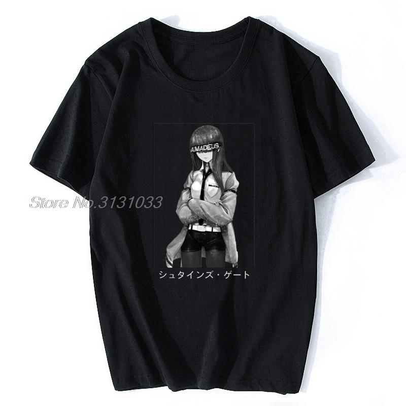 

Steins Gate Print Cotton Funny T Shirt Steins Gate Men Fashion Men Cotton Tshirt Anime Tees Harajuku Streetwear Oversize 4XL