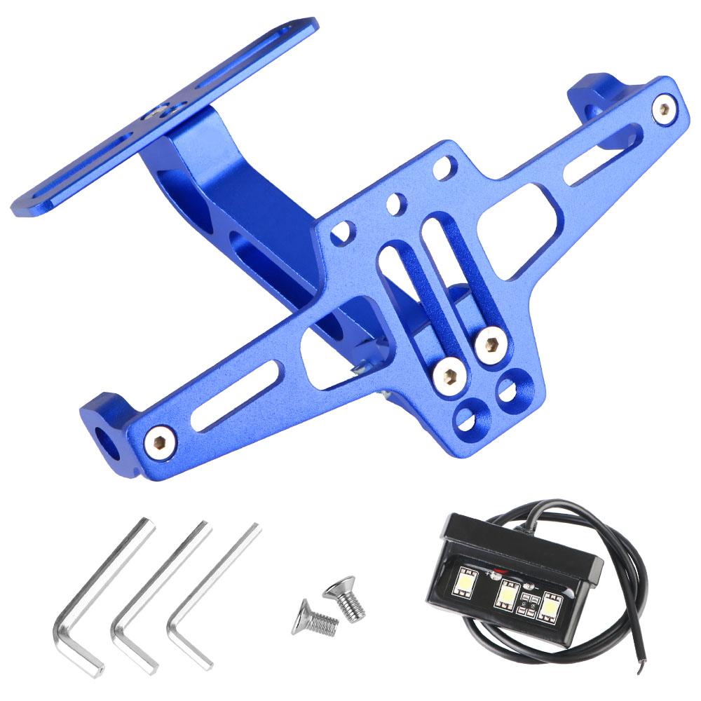 Motorcycle License Number Plate Bracket Rear Turn Signal Lamp Holder CNC LED Light Aluminum Fender Eliminator Kits Universal