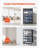 16U Open Frame Network Rack, 585 mm Depth, Wall Mounted or Floor Standing Server Rack, Heavy Duty 4 Post, with Vented Shelves & Mounting Hardware,