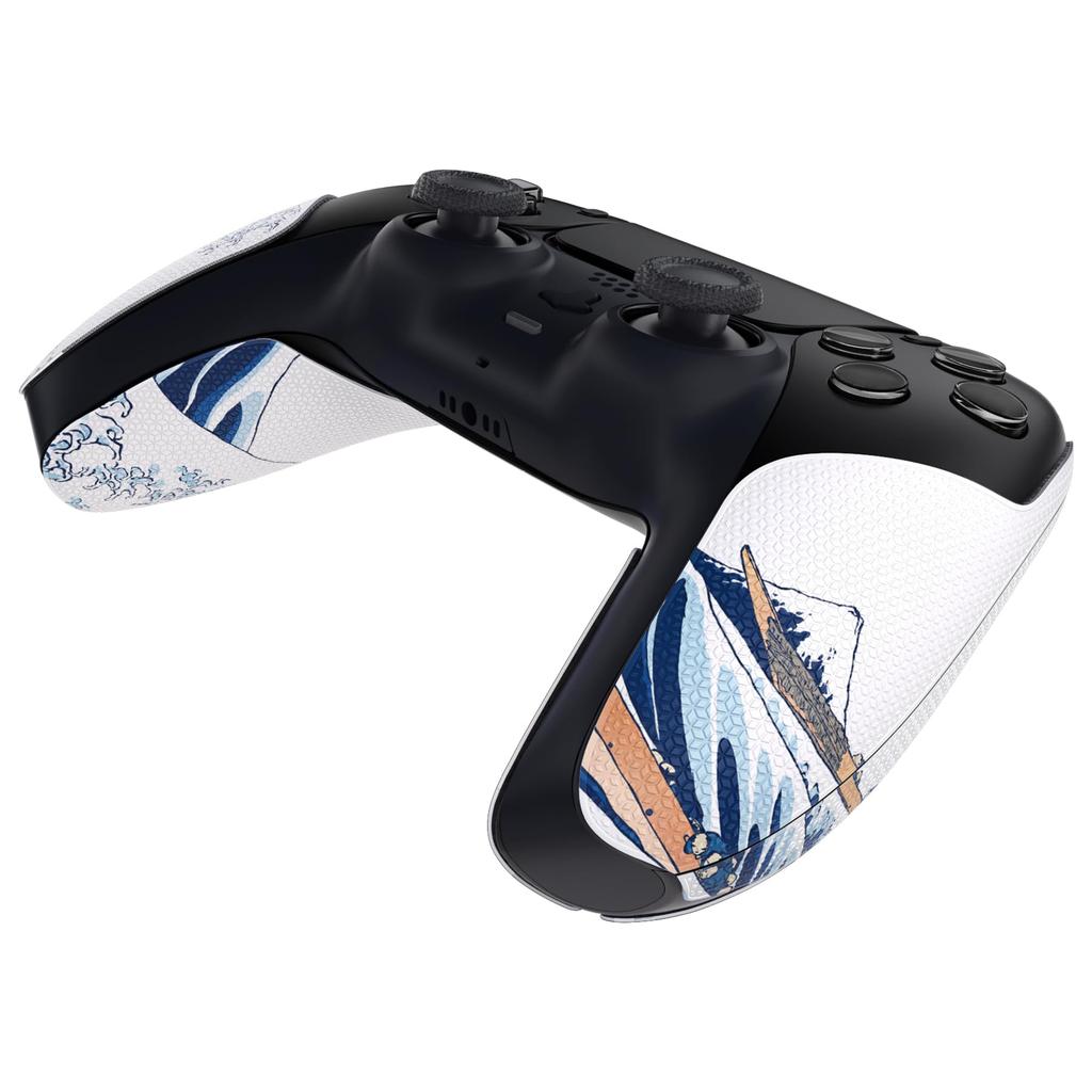 Těsnění rukojeti kompatibilní s PlayVital PS5, rozdělený design, měkká šestihranná diamantová textura, absorbující pot, chránič rukojeti pro PS5, skvělý vzor