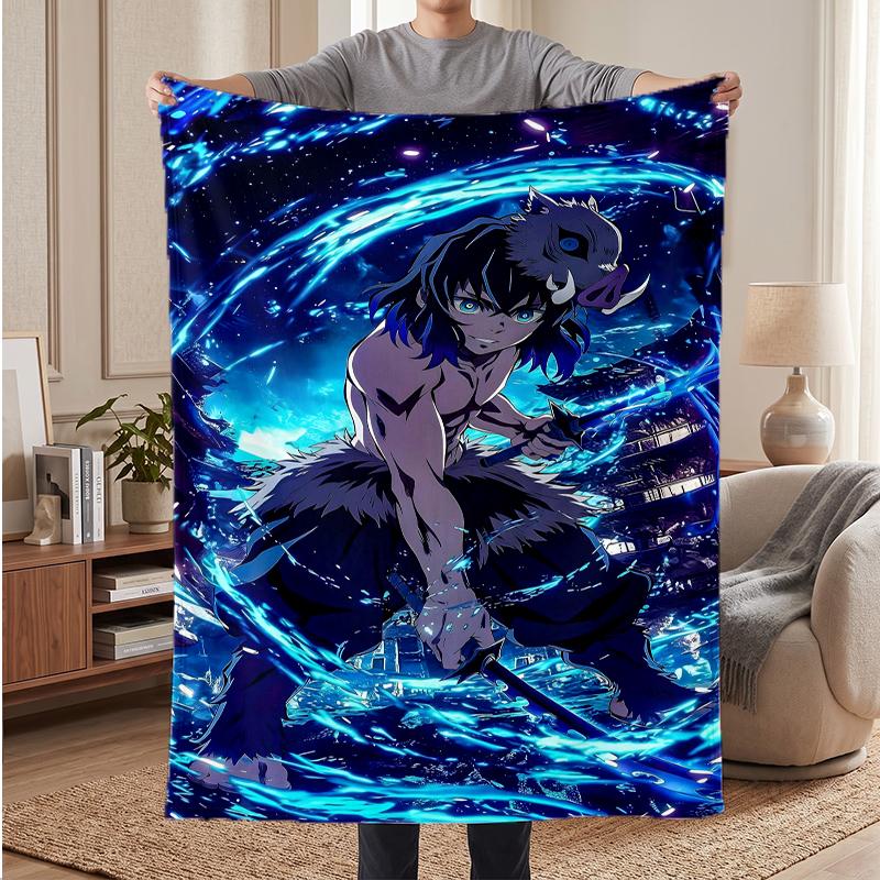 Demon Slayer Soft Warm Flannel Blankets Comfortable Blanket for Home Decoration Gifting