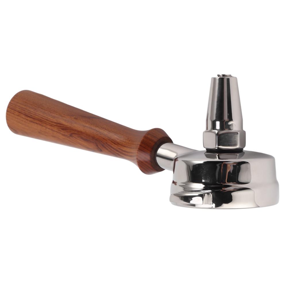 58mm Portafilter Stainless Steel Coffee Tea Portafilter Holder Single Spout Brewing Coffee Filter Wooden Handle Coffee Accessories