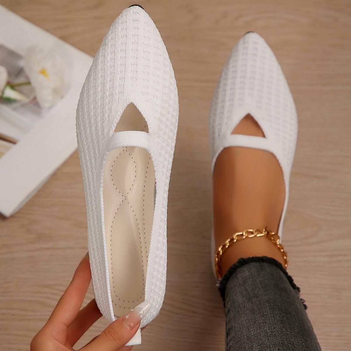 

Модная женская обувь на плоской подошве 2024 Новая весна-осень для ходьбы с острым носком лоферы туфли неглубокие туфли лолиты кроссовки больших размеров zapatos de mujer 43 белый