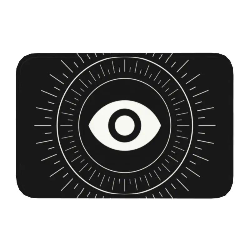 Custom Greek Turkish Evil Eye Doormat Mat Anti-Slip Mediterranean Style Kitchen Bathroom Living Room Rug Carpet 40*60cm