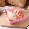 10pcs Transparent Baking Sandwich Packaging Boxes, Dessert Cake Boxes, Snow Skin Mooncake Layered Food Takeout Containers