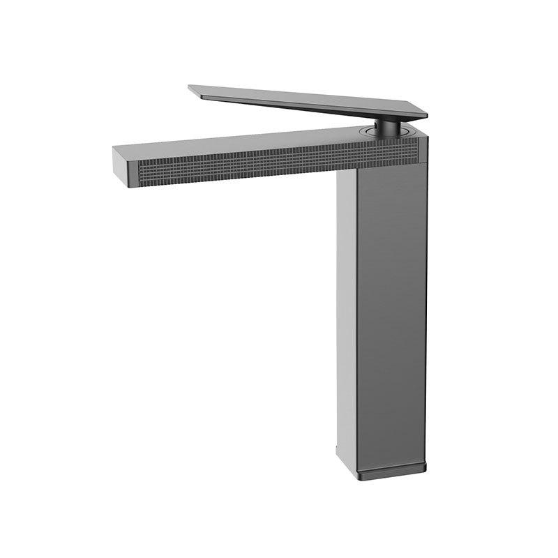 Single Level Basin Tap Bathroom Faucet Plated Deck Mounted Basin Faucet Basin Mixer (Black,Brass)