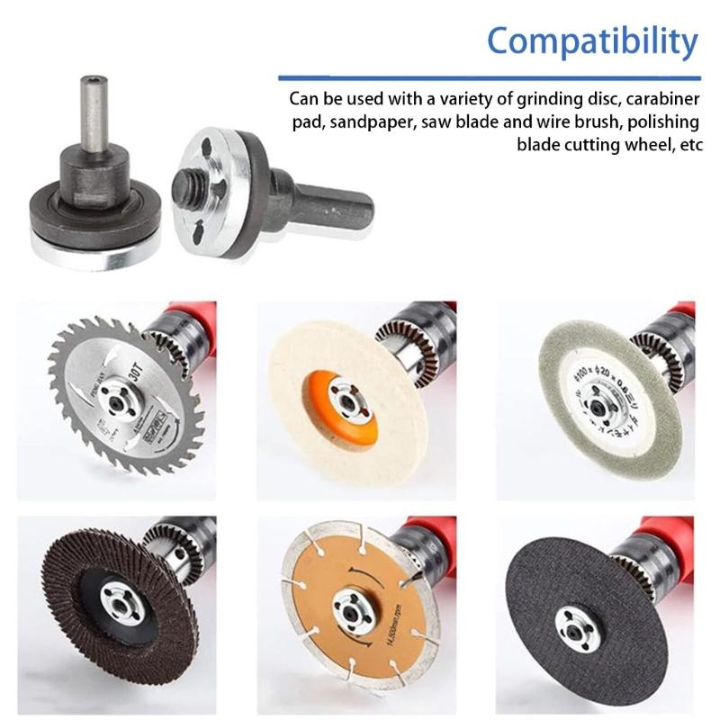 10Pcs Spanner Connecting Rod Drill Polishing Tool Angled Grinder Mandrel Adapter Disc Hand Drill Angled Grinder Accessory