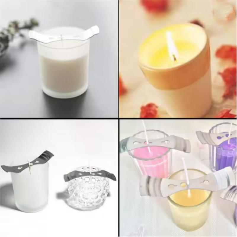 100pcs/bag Pre-Waxed Smokeless Candle Wicks with Holder DIY Cotton Thread Wicks Soy Wax Beewax Candle Wicks Making Accessories