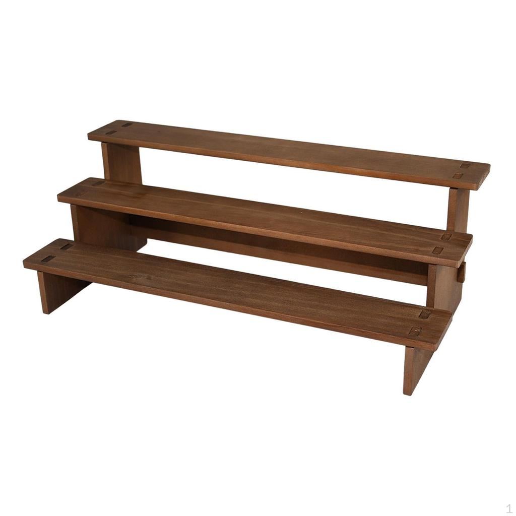 Collectibles Wood Display Stand Riser Jewelry Rack Showcase Fixtures For Figures Toys Crafts