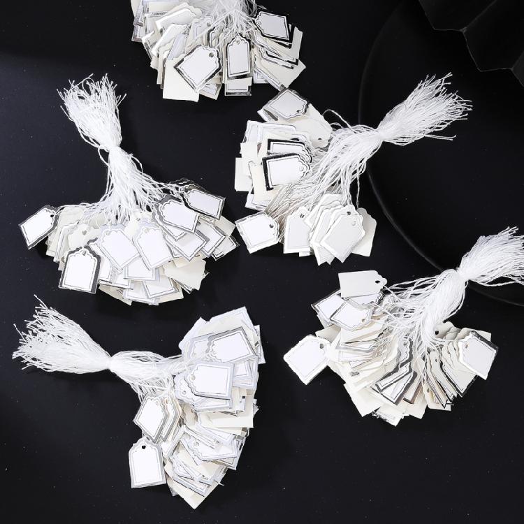 Trapezförmige Schmuck-Preisschilder 500 Stück Stabiles Papier Inventur-Beschriftungssysteme