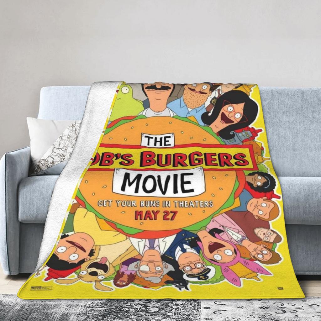 Gemütliche Bobs Lustige B-Burger Decke Merch Heimdeko Überwurfdecken Ultra-Weiches Fleece für Reisen